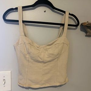 Tan corset top